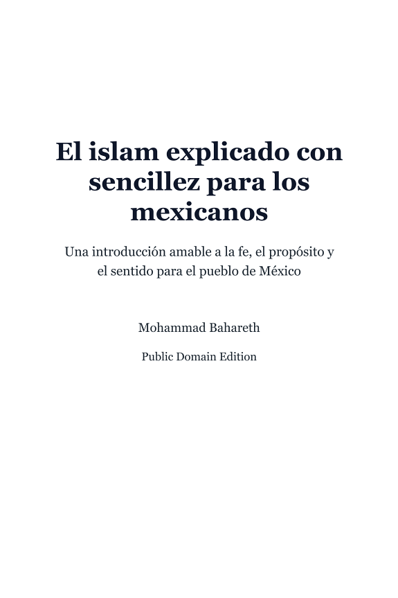 El islam explicado con sencillez para los mexicanos